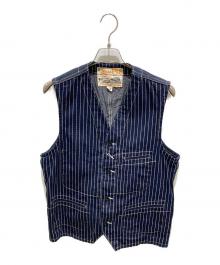 SUGAR CANE（シュガーケーン）の古着「WABASH STRIPE WORK VEST」｜ネイビー