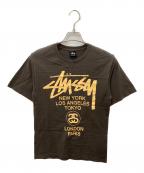 stussyステューシー）の古着「プリントTシャツ」｜ブラウン