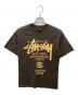 stussy（ステューシー）の古着「プリントTシャツ」｜ブラウン
