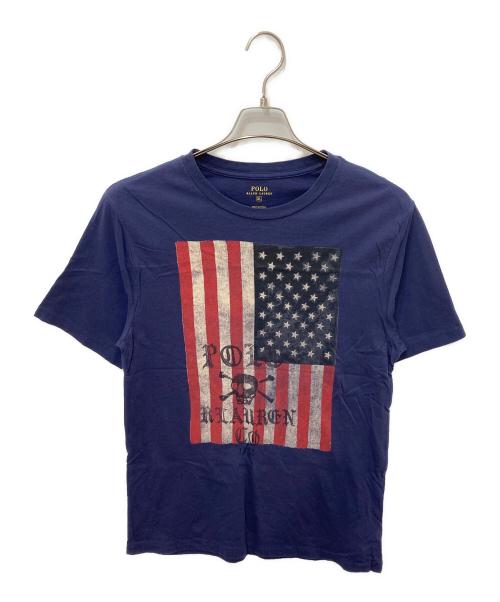 POLO RALPH LAUREN（ポロ・ラルフローレン）POLO RALPH LAUREN (ポロ・ラルフローレン) プリントTシャツ ネイビー サイズ:XLの古着・服飾アイテム