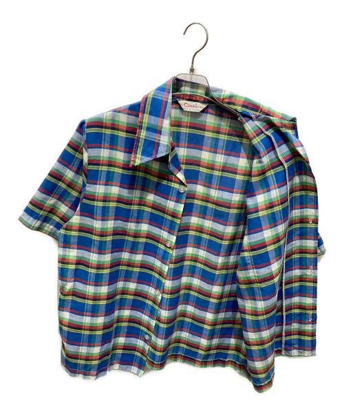 CATALINA（カタリナ）CATALINA (カタリナ) 開襟チェックシャツ マルチカラー サイズ:Ｌの古着・服飾アイテム