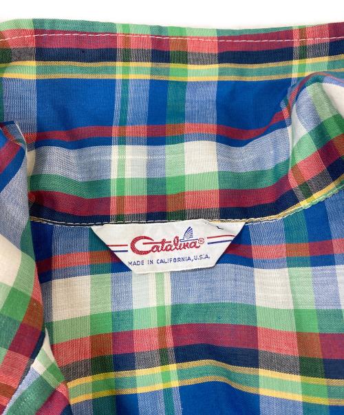 CATALINA（カタリナ）CATALINA (カタリナ) 開襟チェックシャツ マルチカラー サイズ:Ｌの古着・服飾アイテム