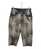 ANCELLMアンセルム）の古着「AGING WIDE DENIM 5P PANTS」｜ブラック