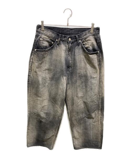 ANCELLM（アンセルム）ANCELLM (アンセルム) AGING WIDE DENIM 5P PANTS ブラック サイズ:2の古着・服飾アイテム