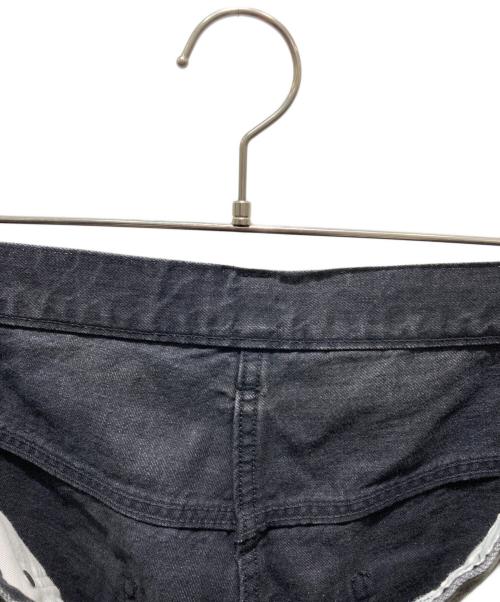 ANCELLM（アンセルム）ANCELLM (アンセルム) AGING WIDE DENIM 5P PANTS ブラック サイズ:2の古着・服飾アイテム