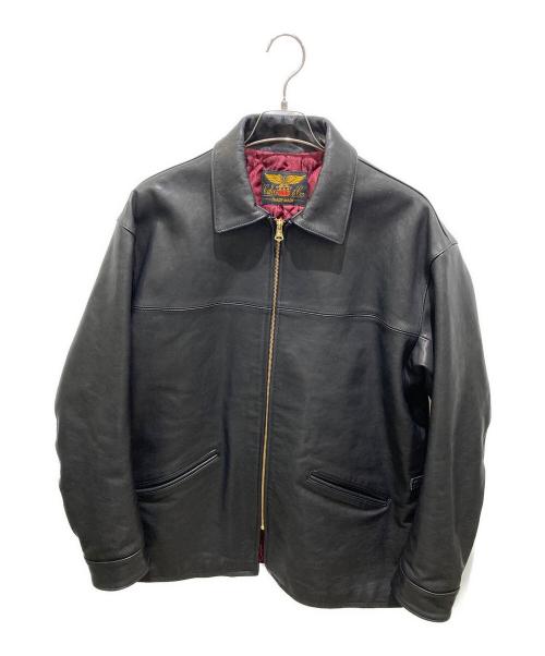 CALEE（キャリー）CALEE (キャリー) カウハイドレザージャケット ブラック サイズ:記載なしの為実寸参照の古着・服飾アイテム