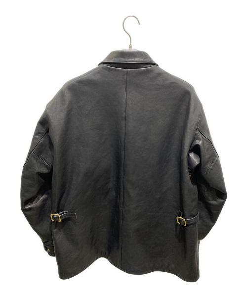 CALEE（キャリー）CALEE (キャリー) カウハイドレザージャケット ブラック サイズ:記載なしの為実寸参照の古着・服飾アイテム