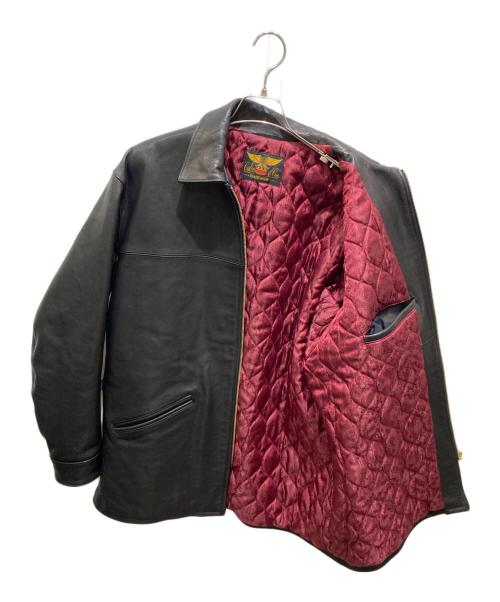 CALEE（キャリー）CALEE (キャリー) カウハイドレザージャケット ブラック サイズ:記載なしの為実寸参照の古着・服飾アイテム