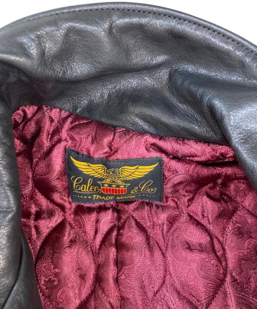 CALEE（キャリー）CALEE (キャリー) カウハイドレザージャケット ブラック サイズ:記載なしの為実寸参照の古着・服飾アイテム