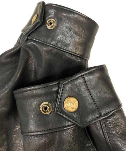 CALEE（キャリー）CALEE (キャリー) カウハイドレザージャケット ブラック サイズ:記載なしの為実寸参照の古着・服飾アイテム