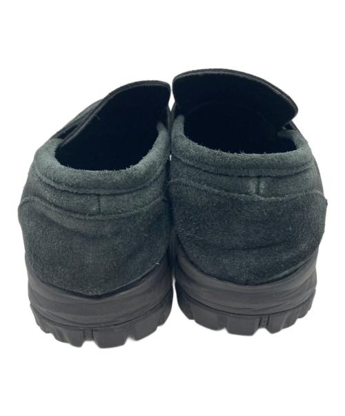 OPENING act（オープニングアクト）OPENING act (オープニングアクト) vibram (ビブラム) ボリュームVIBRAMソールリアルレザースウェードローファースニーカー ブラック サイズ:43の古着・服飾アイテム