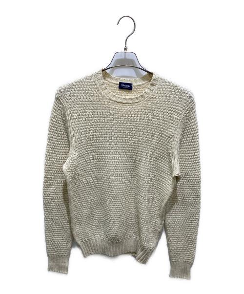 Drumohr（ドルモア）Drumohr (ドルモア) コットンクルーネックニット ベージュ サイズ:46の古着・服飾アイテム