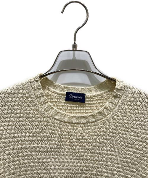 Drumohr（ドルモア）Drumohr (ドルモア) コットンクルーネックニット ベージュ サイズ:46の古着・服飾アイテム