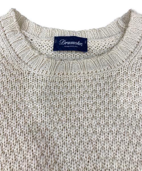 Drumohr（ドルモア）Drumohr (ドルモア) コットンクルーネックニット ベージュ サイズ:46の古着・服飾アイテム