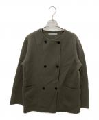 theory luxeセオリーリュクス）の古着「カシミヤ混ダブルノーカラージャケット」｜ブラウン