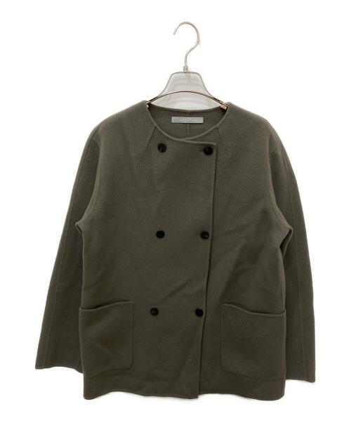 theory luxe（セオリーリュクス）theory luxe (セオリーリュクス) カシミヤ混ダブルノーカラージャケット ブラウン サイズ:40の古着・服飾アイテム