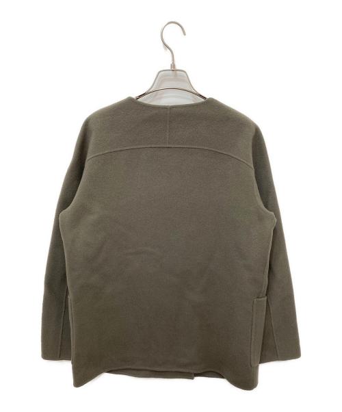 theory luxe（セオリーリュクス）theory luxe (セオリーリュクス) カシミヤ混ダブルノーカラージャケット ブラウン サイズ:40の古着・服飾アイテム