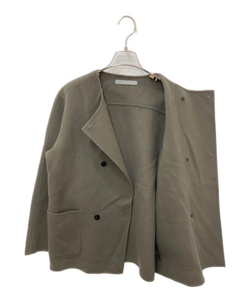 theory luxe（セオリーリュクス）theory luxe (セオリーリュクス) カシミヤ混ダブルノーカラージャケット ブラウン サイズ:40の古着・服飾アイテム