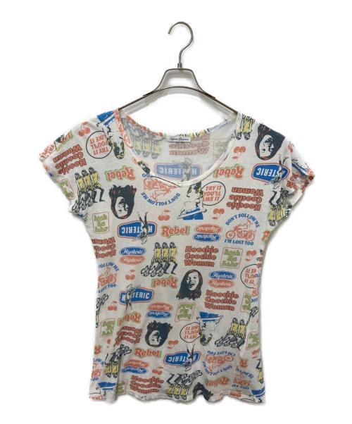 Hysteric Glamour（ヒステリックグラマー）Hysteric Glamour (ヒステリックグラマー) 総柄カットソー ホワイト サイズ:FREEの古着・服飾アイテム