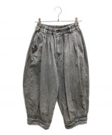 HARVESTY（ハーベスティー）の古着「BLACK DENIM CIRCUS PANTS」｜グレー