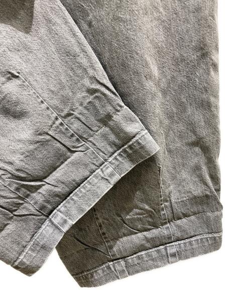 HARVESTY（ハーベスティー）HARVESTY (ハーベスティー) BLACK DENIM CIRCUS PANTS グレー サイズ:2の古着・服飾アイテム