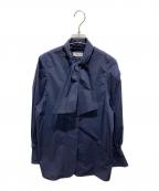 IENAイエナ）の古着「＆NAVYボウタイブラウス」｜ネイビー