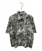 DIESELディーゼル）の古着「C-FRY オールオーバープリント半袖シャツ」｜グレー