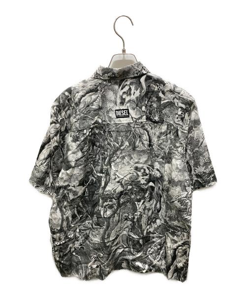 DIESEL（ディーゼル）DIESEL (ディーゼル) C-FRY オールオーバープリント半袖シャツ グレー サイズ:XSの古着・服飾アイテム