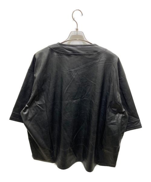 BREATH（ブレス）BREATH (ブレス) FAUX LEATHER BH BASEBALL SHIRT ブラック サイズ: 2XLの古着・服飾アイテム