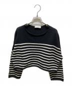 TRICOTS JEAN MARCトリコットジーンマルク）の古着「ショート丈ニット」｜ブラック