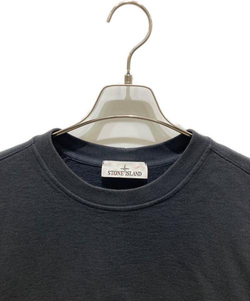 STONE ISLAND（ストーンアイランド）STONE ISLAND (ストーンアイランド) クルーネックスウェット ブラック サイズ:Ｌの古着・服飾アイテム