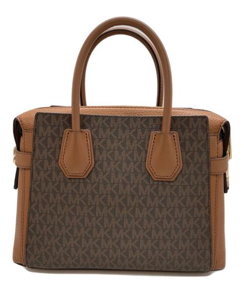 MICHAEL KORS（マイケル・コース）MICHAEL KORS (マイケル・コース) MERCER トップジップ ベルテッド サッチェル スモール ブラウンの古着・服飾アイテム