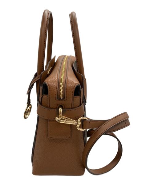 MICHAEL KORS（マイケル・コース）MICHAEL KORS (マイケル・コース) MERCER トップジップ ベルテッド サッチェル スモール ブラウンの古着・服飾アイテム