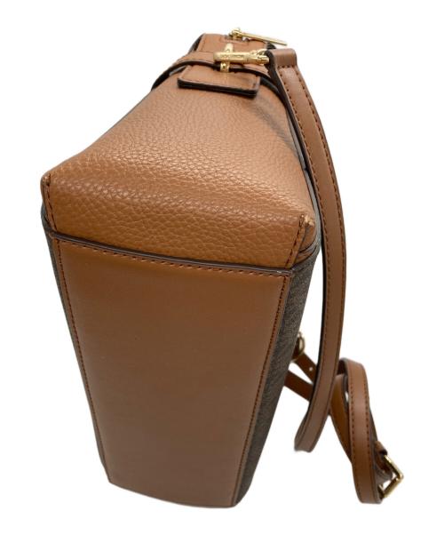MICHAEL KORS（マイケル・コース）MICHAEL KORS (マイケル・コース) MERCER トップジップ ベルテッド サッチェル スモール ブラウンの古着・服飾アイテム