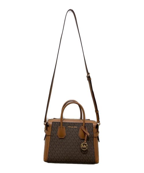 MICHAEL KORS（マイケル・コース）MICHAEL KORS (マイケル・コース) MERCER トップジップ ベルテッド サッチェル スモール ブラウンの古着・服飾アイテム