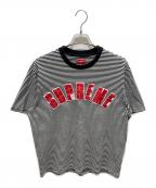 SUPREMEシュプリーム）の古着「Arc Applique S/S Top」｜ブラック×ホワイト