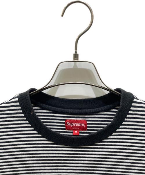 SUPREME（シュプリーム）SUPREME (シュプリーム) Arc Applique S/S Top ブラック×ホワイト サイズ:Ｍの古着・服飾アイテム