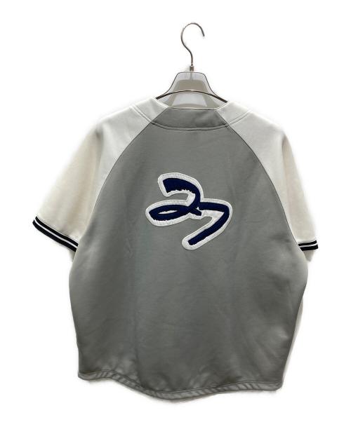 NIKE（ナイキ）NIKE (ナイキ) FUTURA (フューチュラ) be true ベースボールシャツ グレー サイズ:XLの古着・服飾アイテム