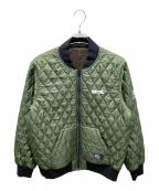 BACK CHANNELバックチャンネル）の古着「REVERSIBLE QUILTING JACKET」｜カーキ×ブラウン