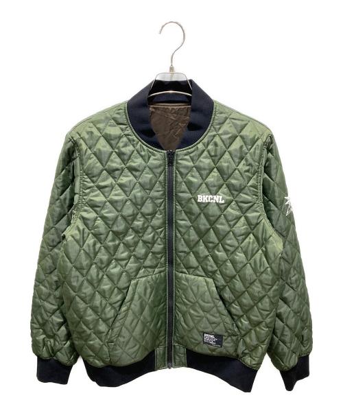 BACK CHANNEL（バックチャンネル）BACK CHANNEL (バックチャンネル) REVERSIBLE QUILTING JACKET カーキ×ブラウン サイズ:記載なしの為実寸参照の古着・服飾アイテム
