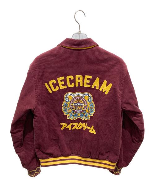ICE CREAM（アイスクリーム）ICE CREAM (アイスクリーム) TEAM VARSITY JACKET ボルドー サイズ:Ｍの古着・服飾アイテム