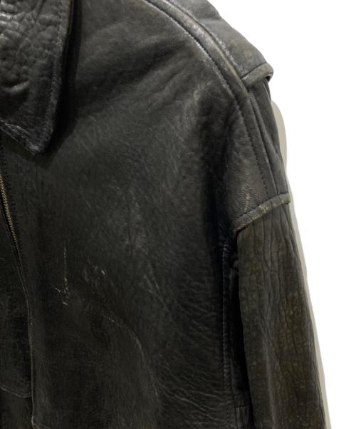 NAUTICA（ノーティカ）NAUTICA (ノーティカ) 裏チェックシングルレザージャケット ブラック サイズ:46の古着・服飾アイテム