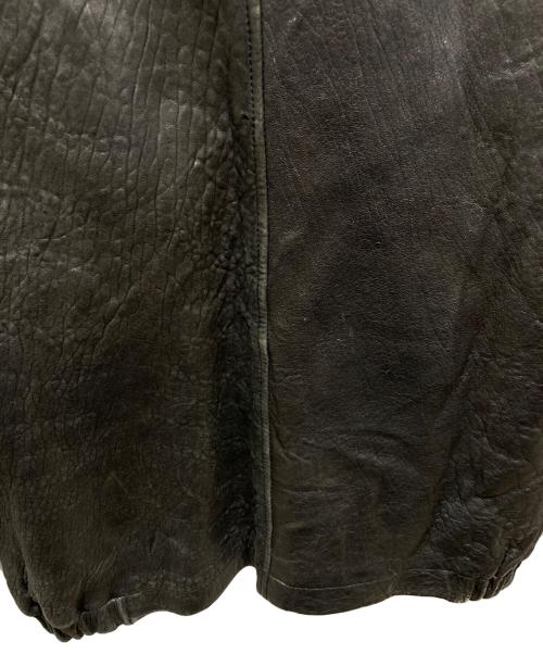 NAUTICA（ノーティカ）NAUTICA (ノーティカ) 裏チェックシングルレザージャケット ブラック サイズ:46の古着・服飾アイテム