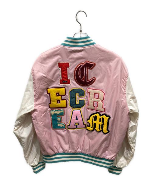 ICE CREAM（アイスクリーム）ICE CREAM (アイスクリーム) STATIC VARSITY JACKET ピンク サイズ:XLの古着・服飾アイテム