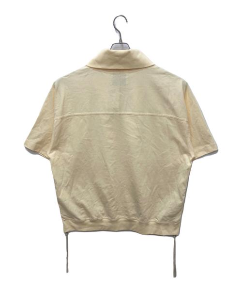 MAISON SPECIAL（メゾンスペシャル）MAISON SPECIAL (メゾンスペシャル) ヘビーウェイト天竺プライムオーバーセーラーカラーハーフジップTシャツ イエロー サイズ:2の古着・服飾アイテム