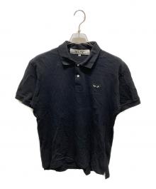 PLAY COMME des GARCONS（プレイコムデギャルソン）の古着「Polo Shirt With Black Emblem」｜ブラック