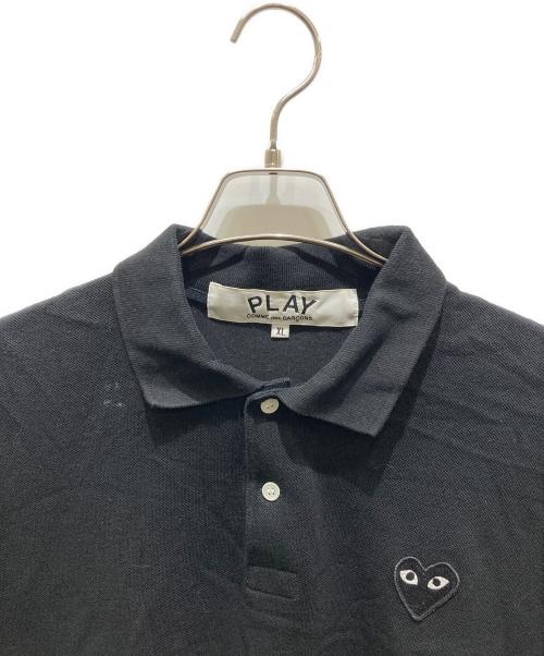 PLAY COMME des GARCONS（プレイコムデギャルソン）PLAY COMME des GARCONS (プレイコムデギャルソン) Polo Shirt With Black Emblem ブラック サイズ:XLの古着・服飾アイテム