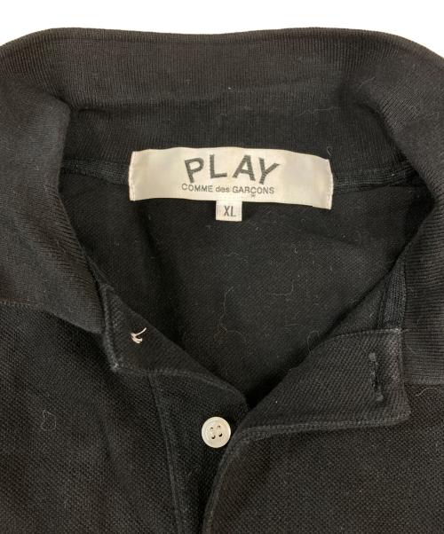 PLAY COMME des GARCONS（プレイコムデギャルソン）PLAY COMME des GARCONS (プレイコムデギャルソン) Polo Shirt With Black Emblem ブラック サイズ:XLの古着・服飾アイテム