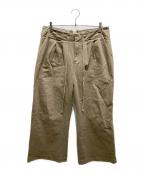 entire studiosエンタイアスタジオ）の古着「CINCH ワイドパンツ」｜ベージュ