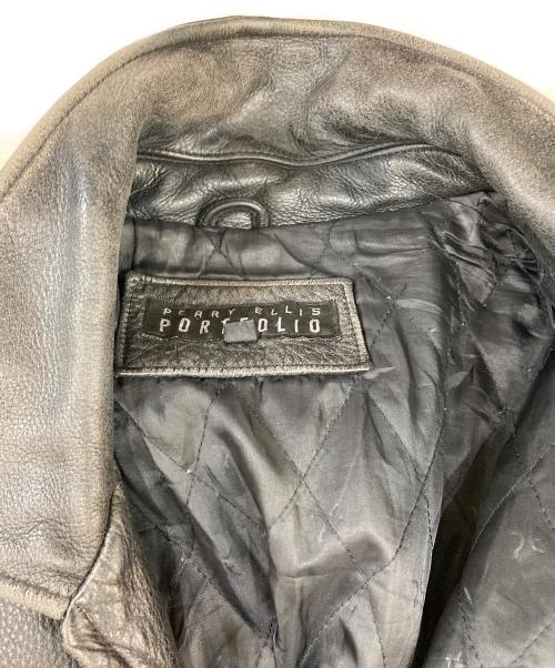 PERRY ELLIS（ペリーエリス）PERRY ELLIS (ペリーエリス) レザージャケット ブラック サイズ: LTの古着・服飾アイテム
